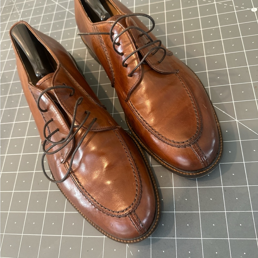 Promo Uomo Chestnut Leather Oxfords